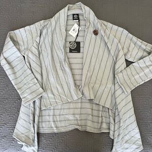 Nordstrom Bobeau Gray and Blue One-Button Cardigan - Plus Size